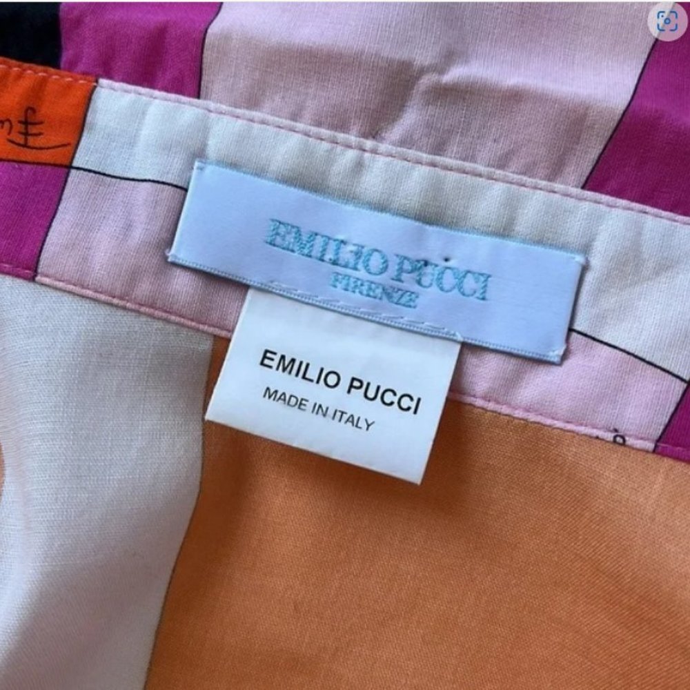 Emilio Pucci Button Down Pink Yellow Black Long Sleeve Shirt Blouse Top Size 8 - Picture 11 of 12